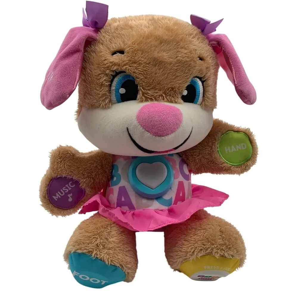 Fisher Price Puppy Laugh And Learn Sis Plush Learning Smart Stages Sounds Works